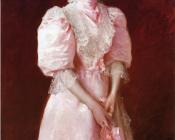 威廉梅里特查斯 - Study in Pink aka Portrait of Mrs Robert P McDougal
